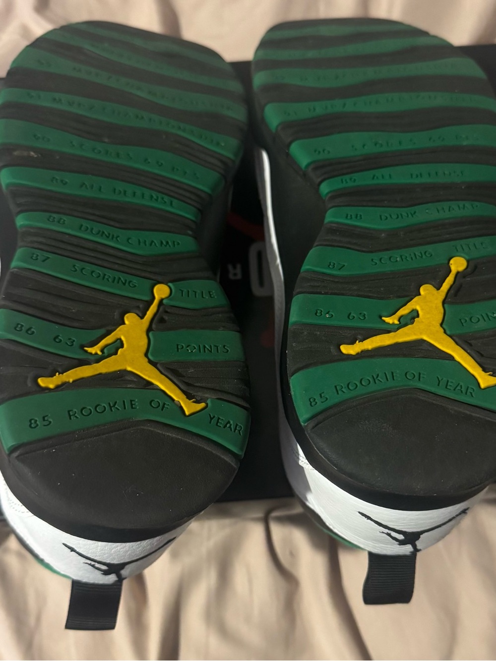 Jordan 10 Retro in Black, Green & Yellow